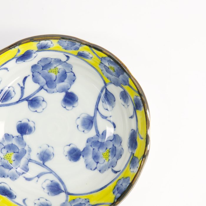 Tokyo Design Studio - Botan - Assiette - Jaune/Bleu - 13.9x4.1cm – Image 4