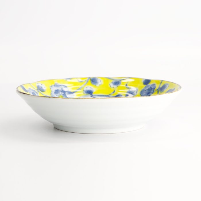 Tokyo Design Studio - Botan - Shallow Bowl - Yellow/Blue - 16.5x4cm – Image 3