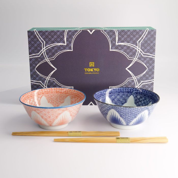 Tokyo Design Studio - Fleur de Lys - 2pcs - Bol - Ensemble Cadeau - 14.8x6.8cm - 550ml – Image 3