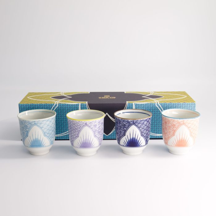 Tokyo Design Studio - Lily Flower - 4pcs - Tasse à thé - Coffret cadeau - 7.8x8.2cm - 250ml – Image 4