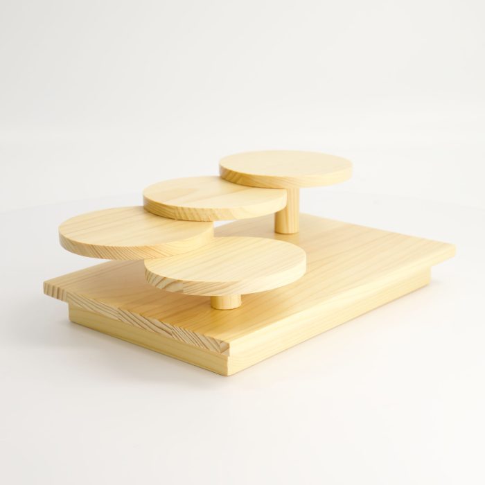 Tokyo Design Studio - Sushi Geta en Bois - Escaliers Ronds - Design - 26,3x18,4x8,7 cm – Image 2