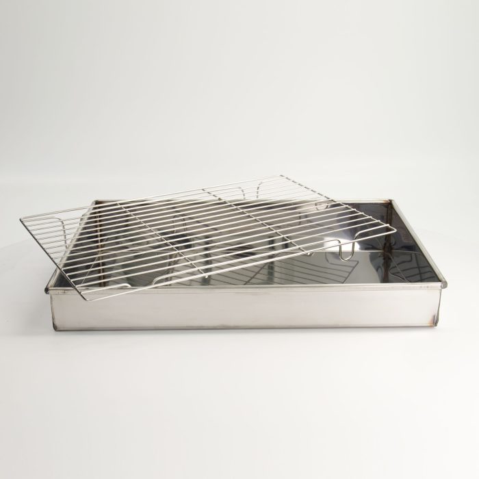 Cuisine - Acier Inoxydable - Boîte à Friture et Égouttage Tempura - 37,5x25,5x6,5cm – Image 3