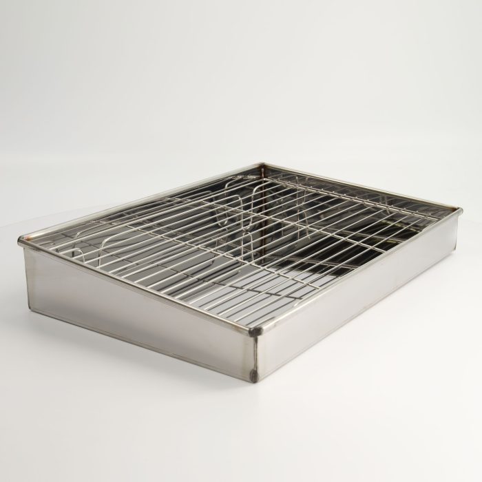 Cuisine - Acier Inoxydable - Boîte à Friture et Égouttage Tempura - 37,5x25,5x6,5cm – Image 4