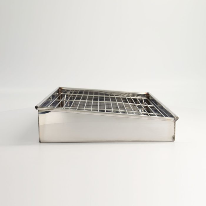 Cuisine - Acier Inoxydable - Boîte à Friture et Égouttage Tempura - 37,5x25,5x6,5cm – Image 5