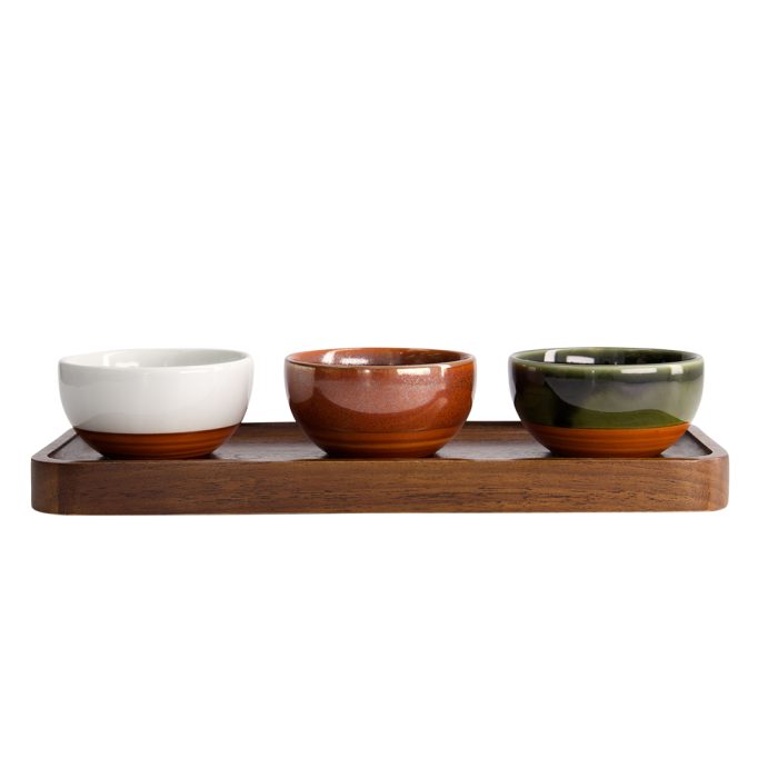 Tokyo Design Studio - Plateau en Bois - 3 Trou - 30x13cm – Image 2