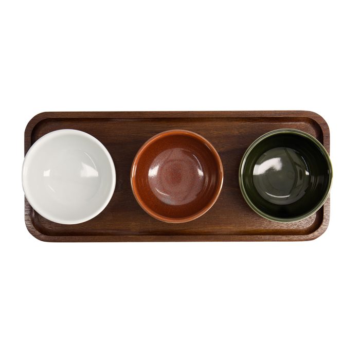 Tokyo Design Studio - Plateau en Bois - 3 Trou - 30x13cm – Image 3