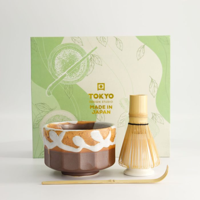 Tokyo Design Studio - Coffret Cadeau Matcha - Kanegin Marron - 11x8cm - 4 pièces – Image 5