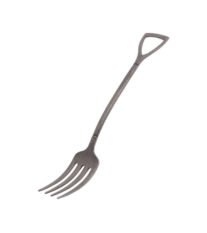 Fourchette Pelle Vintage Noir LL - 18,5 cm