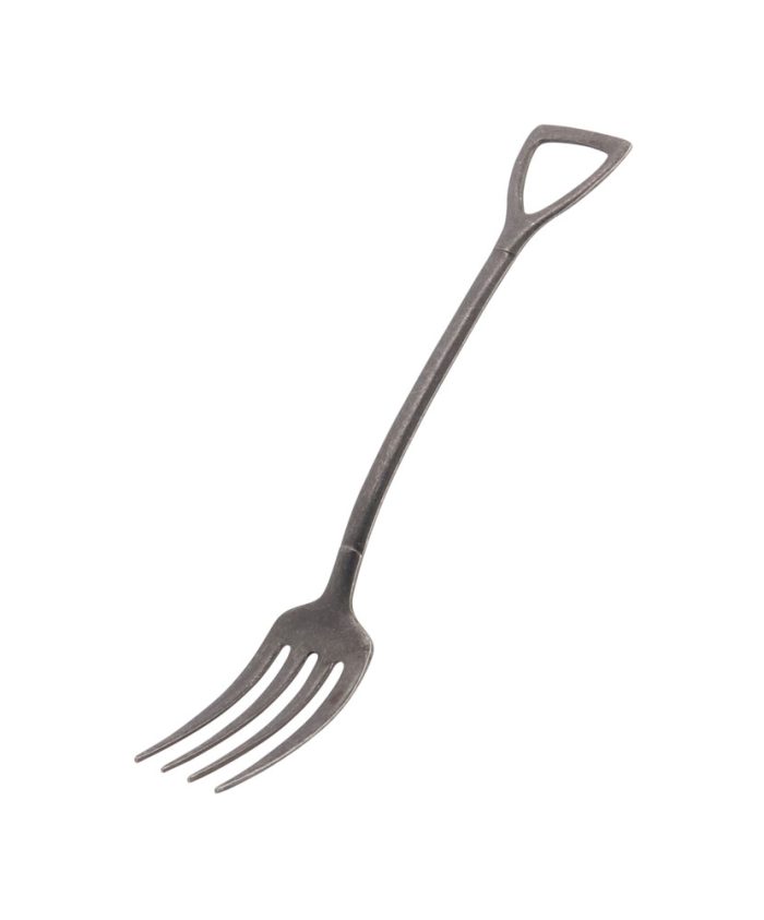 Fourchette Pelle Vintage Noir L - 17,5 cm
