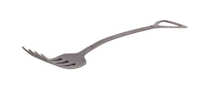 Fourchette Pelle Vintage Noir L - 17,5 cm – Image 2