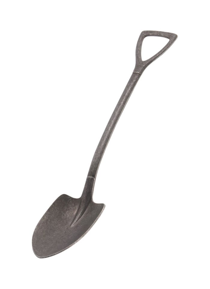 Cuillère Pelle Vintage Noir L - 17,5 cm
