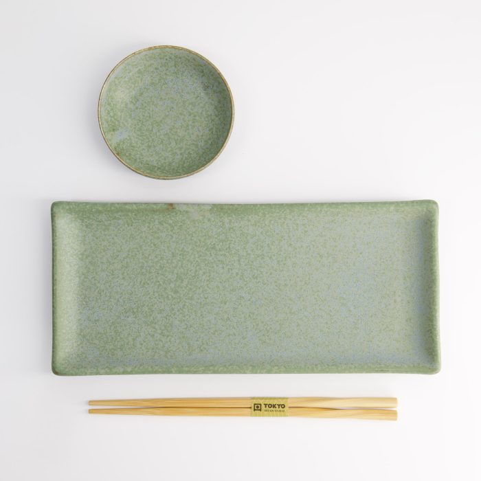 Tokyo Design Studio - Vert Sauge Sushi - Coffret cadeau - 3 pièces - 29x14,3cm - 10x2,5cm - Incl. Baguettes – Image 3