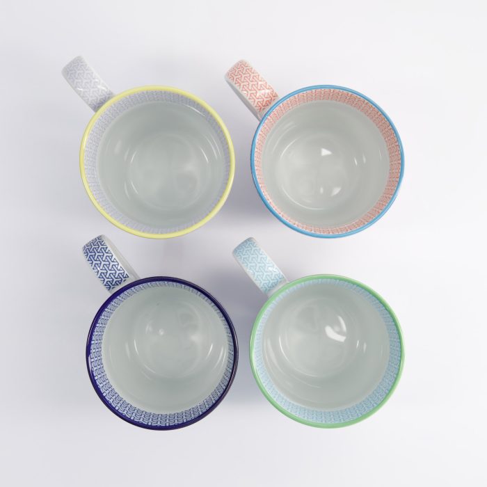 Tokyo Design Studio - Fleur de Lys - Set de Tasses Cadeau - 4 pièces - 8.8x10.5cm - 350ml – Image 3