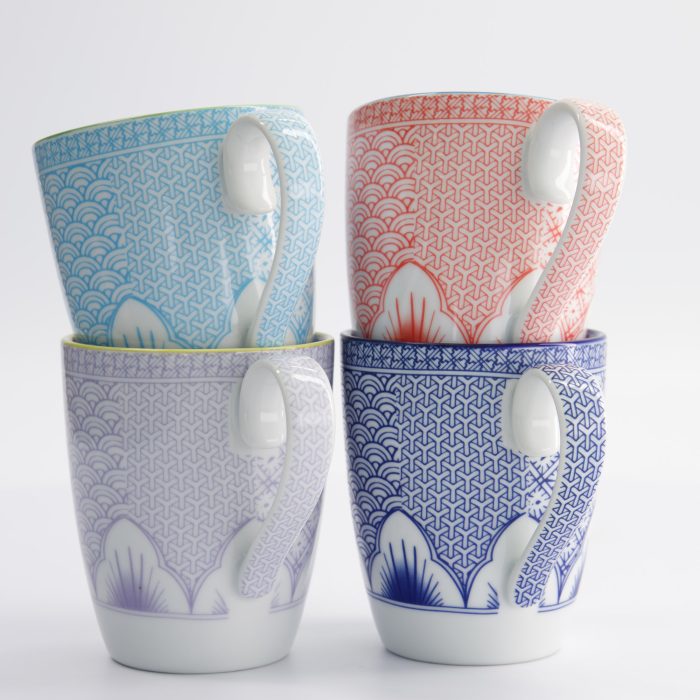 Tokyo Design Studio - Fleur de Lys - Set de Tasses Cadeau - 4 pièces - 8.8x10.5cm - 350ml – Image 5