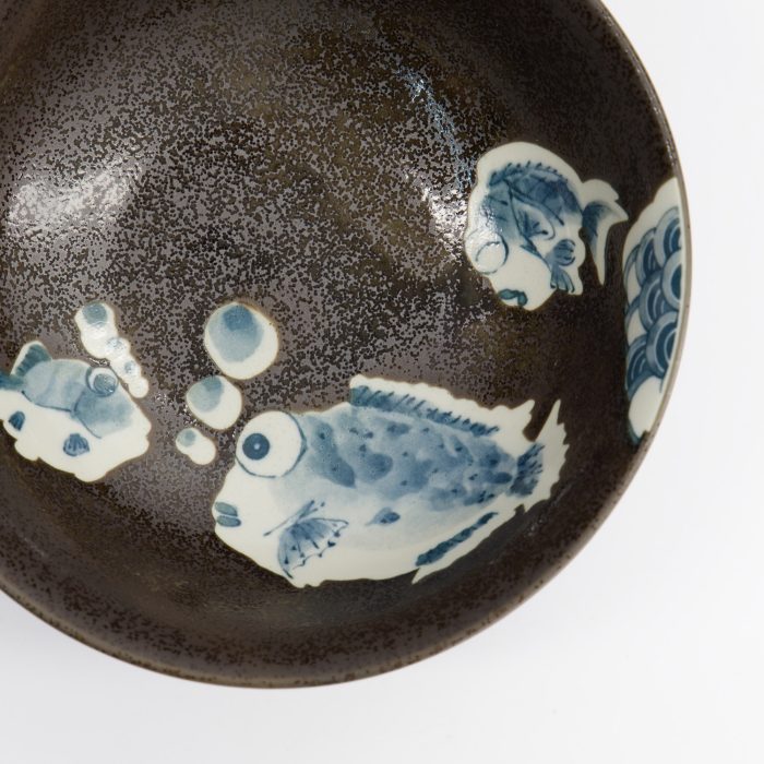 Tokyo Design Studio - Kawaii - Bols à Ramen - 19.5x7.5cm - Poisson-globe - Marron – Image 2