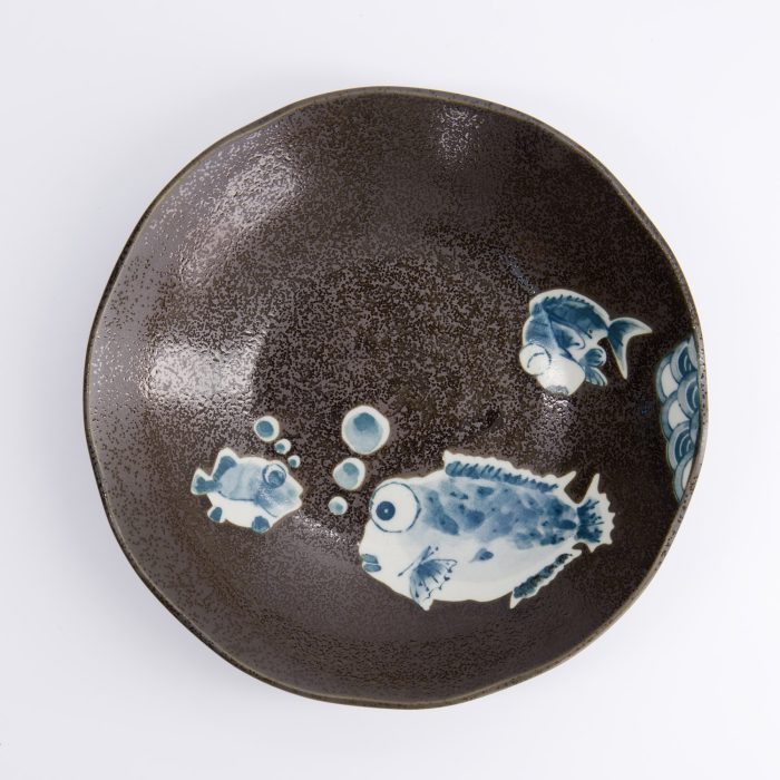 Tokyo Design Studio - Bol - Poisson-globe - Marron - 15x7cm – Image 2