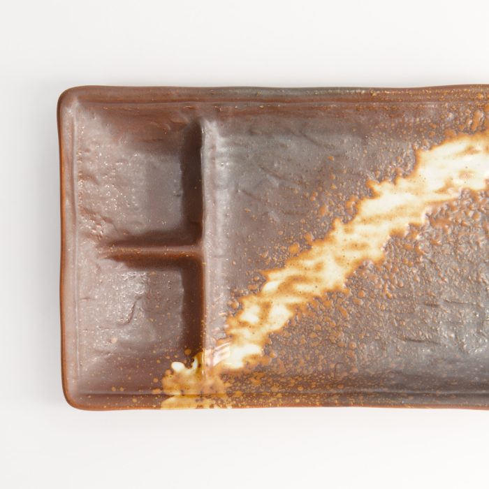 Tokyo Design Studio - Assiette Divisée - Marron/Blanc - 21x13x2,5cm – Image 4