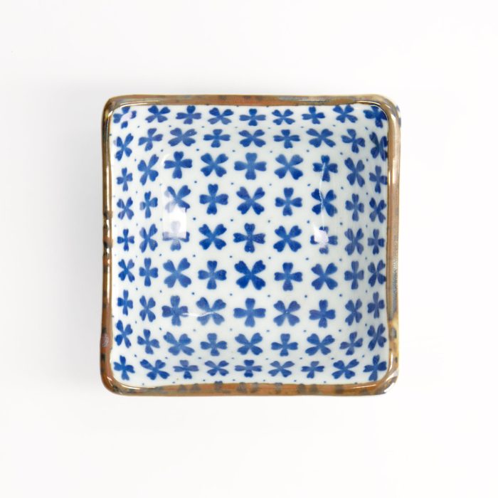 Assiette Carrée Fleur Sakura Japonaise - 8,5x3 cm