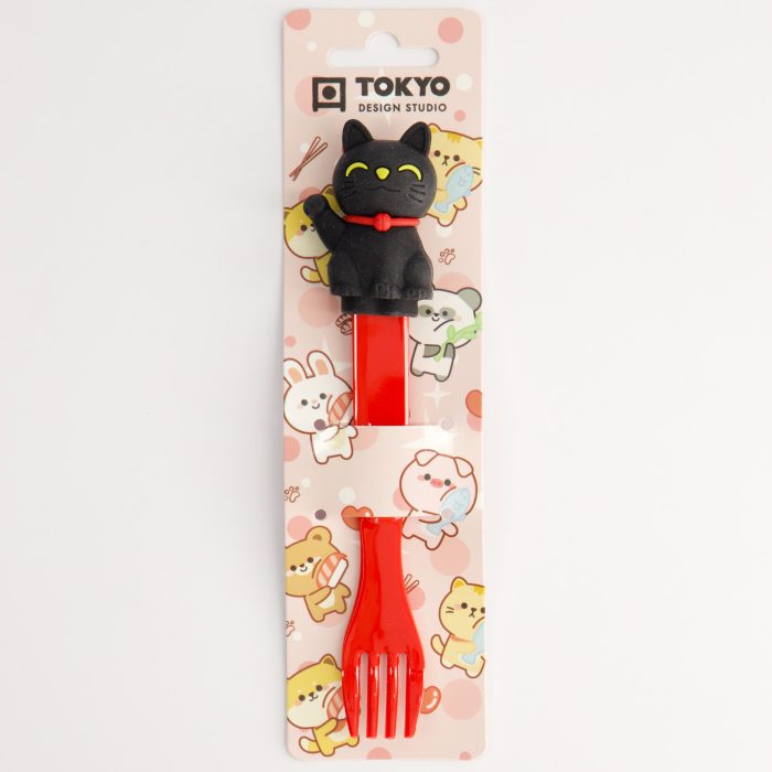 Fourchette pour Enfants Chat - Noir - 16,5 cm