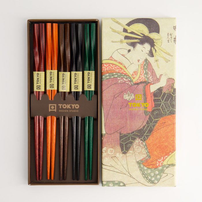 Tokyo Design Studio - Baguettes - Coffret Cadeau/5 - Couleurs Torsadées – Image 2