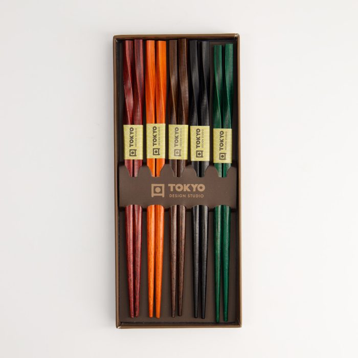 Tokyo Design Studio - Baguettes - Coffret Cadeau/5 - Couleurs Torsadées – Image 3