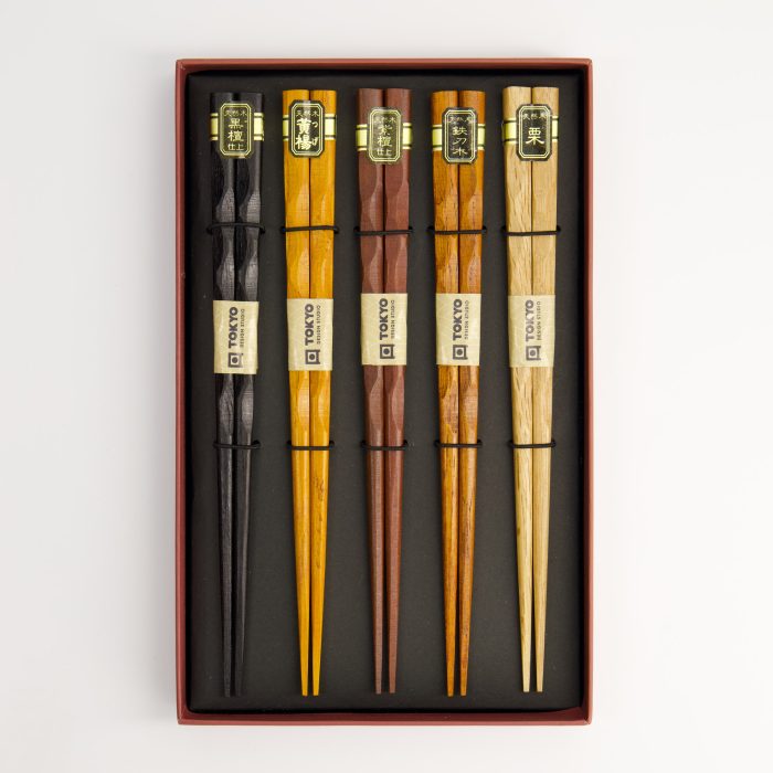 Tokyo Design Studio - Baguettes - Coffret Cadeau/5 - Bois – Image 3