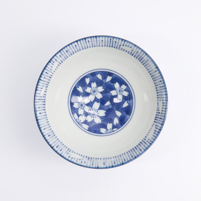 Tokyo Design Studio - Sakura - Bol à Riz Rayé - 12,5x6,5cm - 350ml - Bleu – Image 2