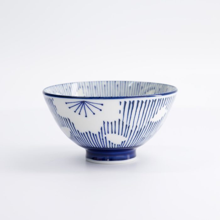 Tokyo Design Studio - Sakura - Bol à Riz Rayé - 12,5x6,5cm - 350ml - Bleu – Image 3