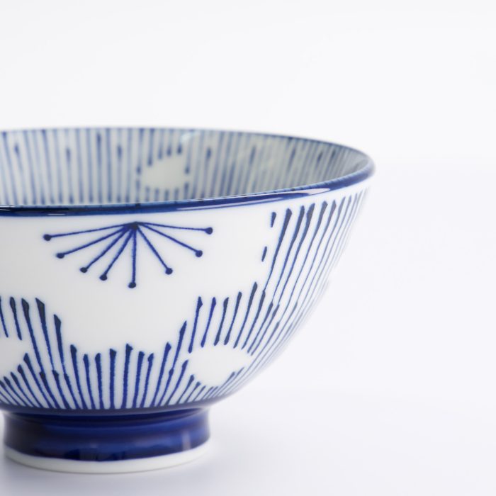 Tokyo Design Studio - Sakura - Bol à Riz Rayé - 12,5x6,5cm - 350ml - Bleu – Image 4