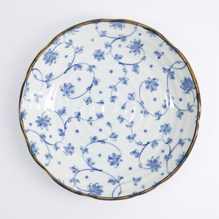 Tokyo Design Studio - Natsu - Karakusa - Assiette - Bleu/Blanc - 22x4cm – Image 2