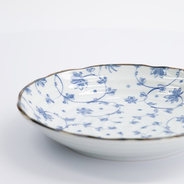 Tokyo Design Studio - Natsu - Karakusa - Assiette - Bleu/Blanc - 22x4cm – Image 4