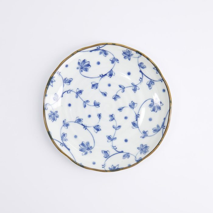 Tokyo Design Studio - Natsu - Karakusa - Assiette à dessert - Bleu/Blanc - 16,5x2cm – Image 2