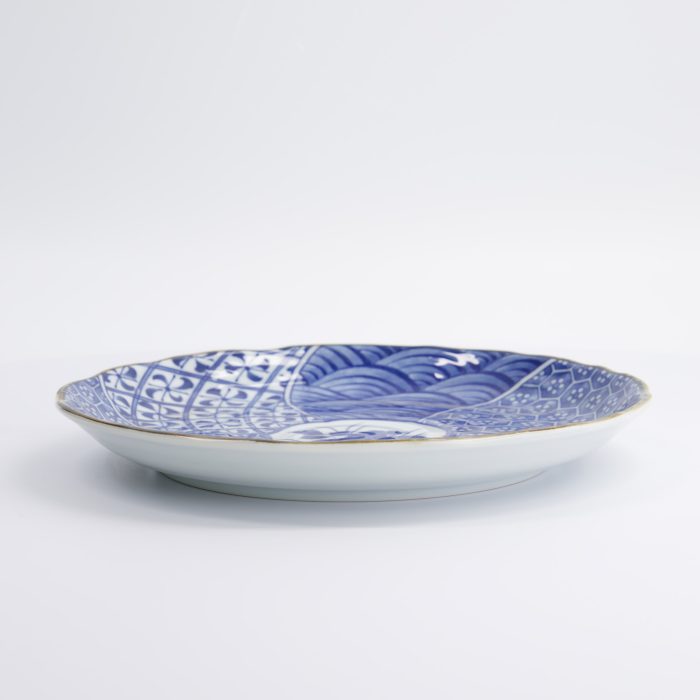 Tokyo Design Studio - Natsu - Shozui - Assiette de Dîner - Bleu/Blanc - 24,7x3cm – Image 3