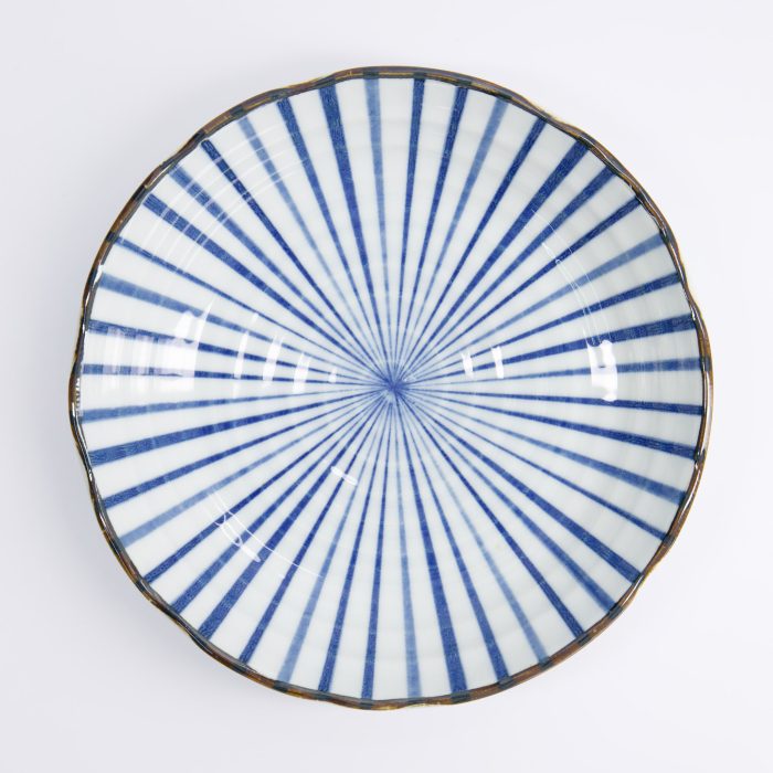 Tokyo Design Studio - Natsu - Tokusa - Assiette - Bleu/Blanc - 22x4cm – Image 2