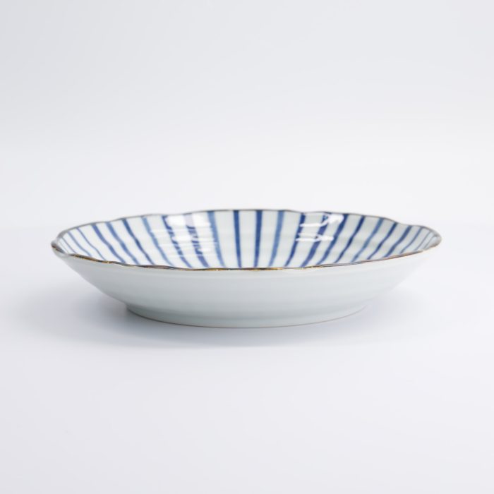 Tokyo Design Studio - Natsu - Tokusa - Assiette - Bleu/Blanc - 22x4cm – Image 3