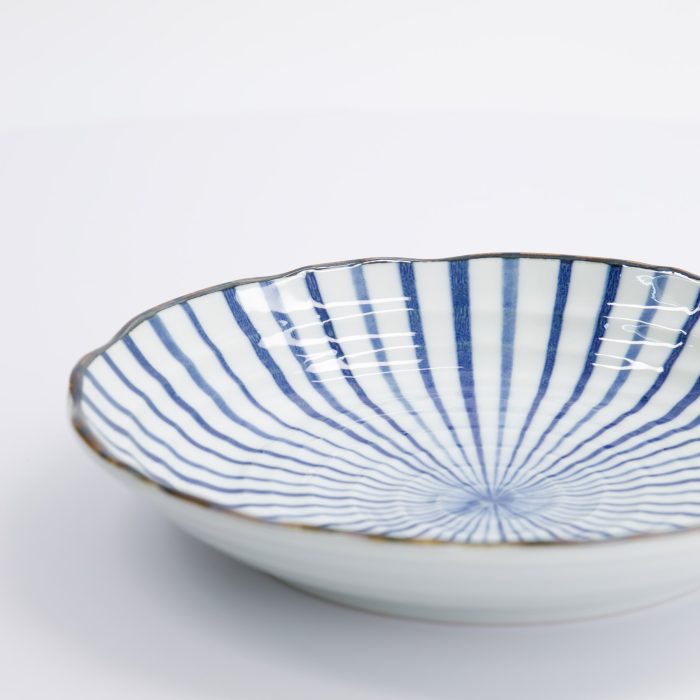 Tokyo Design Studio - Natsu - Tokusa - Assiette - Bleu/Blanc - 22x4cm – Image 4