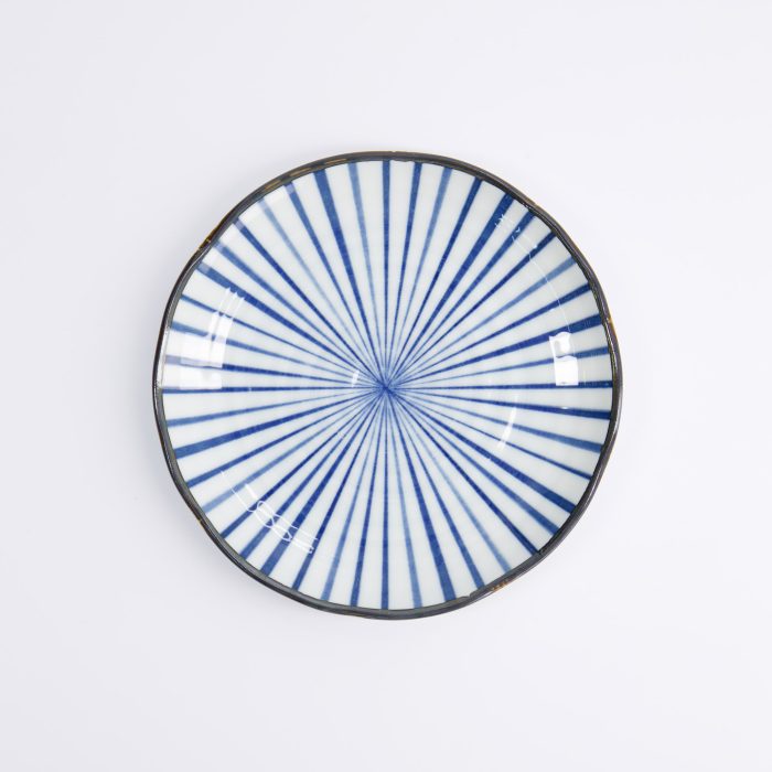 Tokyo Design Studio - Natsu - Tokusa - Assiette à Dessert - Bleu/Blanc - 16,5x2cm – Image 2