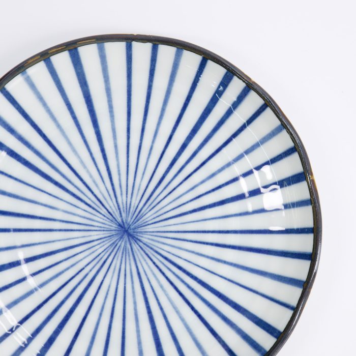 Tokyo Design Studio - Natsu - Tokusa - Assiette à Dessert - Bleu/Blanc - 16,5x2cm – Image 4