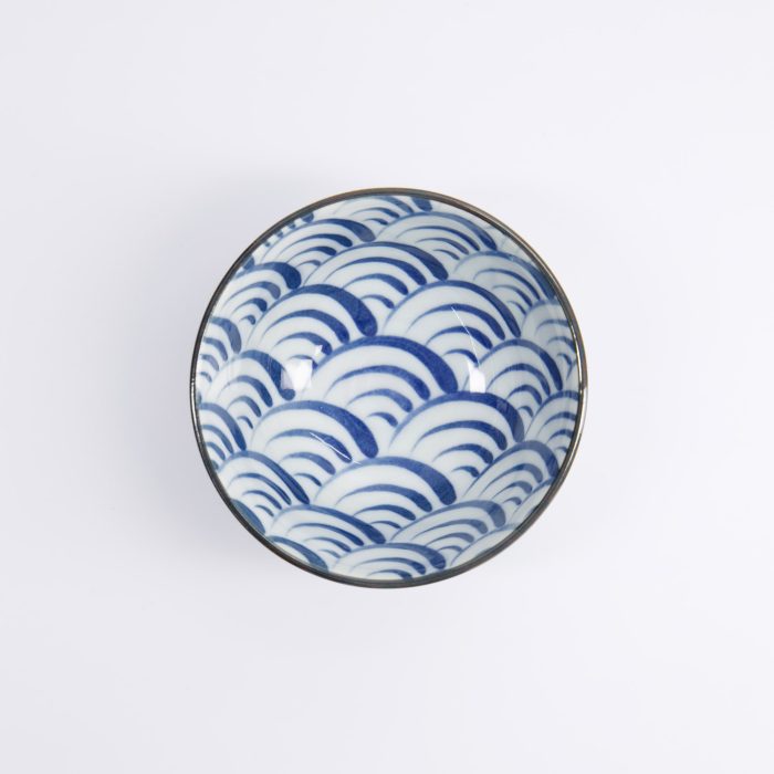 Tokyo Design Studio - Natsu Nami - Bol à Riz - Bleu/Blanc - 12x6.4cm – Image 2