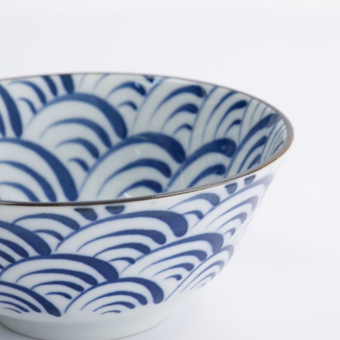 Tokyo Design Studio - Natsu - Nami - Tayo Bol - Bleu/Blanc - 15,2x6,7cm – Image 4