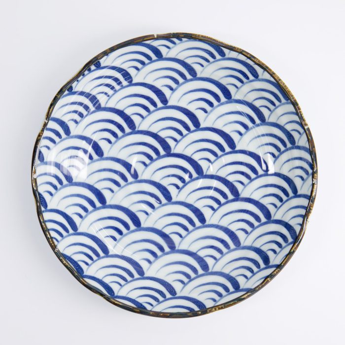Tokyo Design Studio - Natsu - Nami - Assiette - Bleu/Blanc - 22x4cm – Image 2