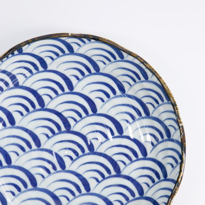 Tokyo Design Studio - Natsu - Nami - Assiette - Bleu/Blanc - 22x4cm – Image 4