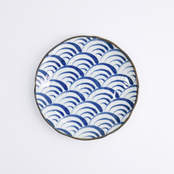 Tokyo Design Studio - Natsu - Nami - Assiette à dessert - Bleu/Blanc - 16,5x2cm – Image 2