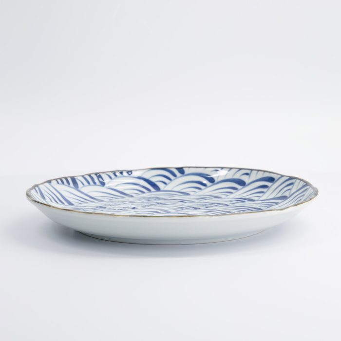 Tokyo Design Studio - Natsu - Nami - Assiette - Bleu/Blanc - 24,7x3cm – Image 3