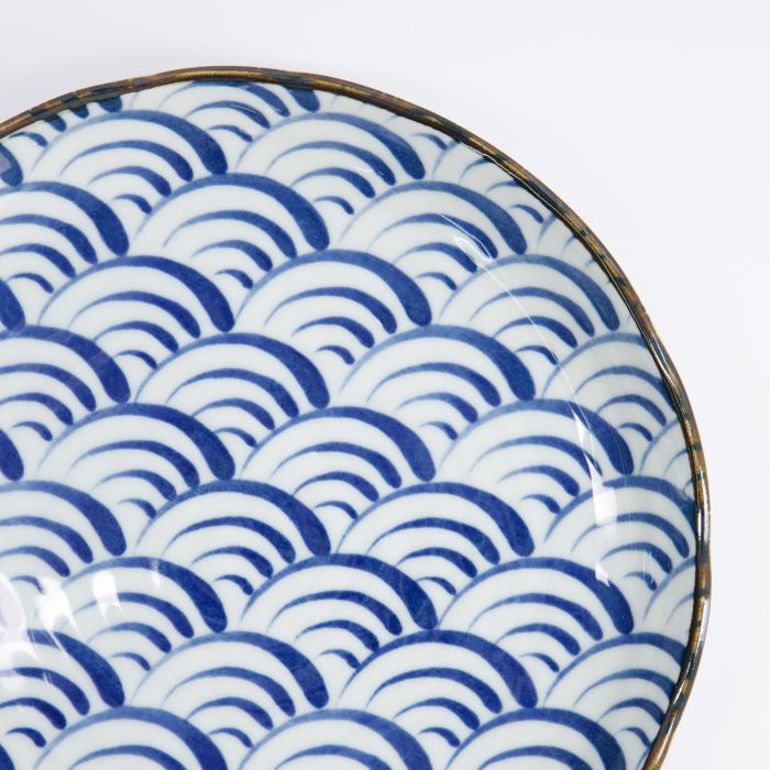 Tokyo Design Studio - Natsu - Nami - Assiette - Bleu/Blanc - 24,7x3cm – Image 4