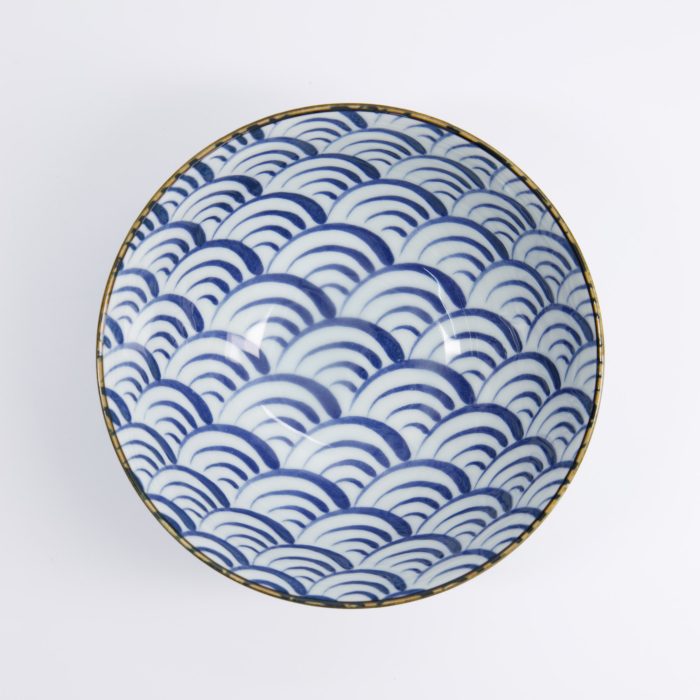Tokyo Design Studio - Natsu - Nami - Bol - Bleu/Blanc - 17.8x9.5cm – Image 2