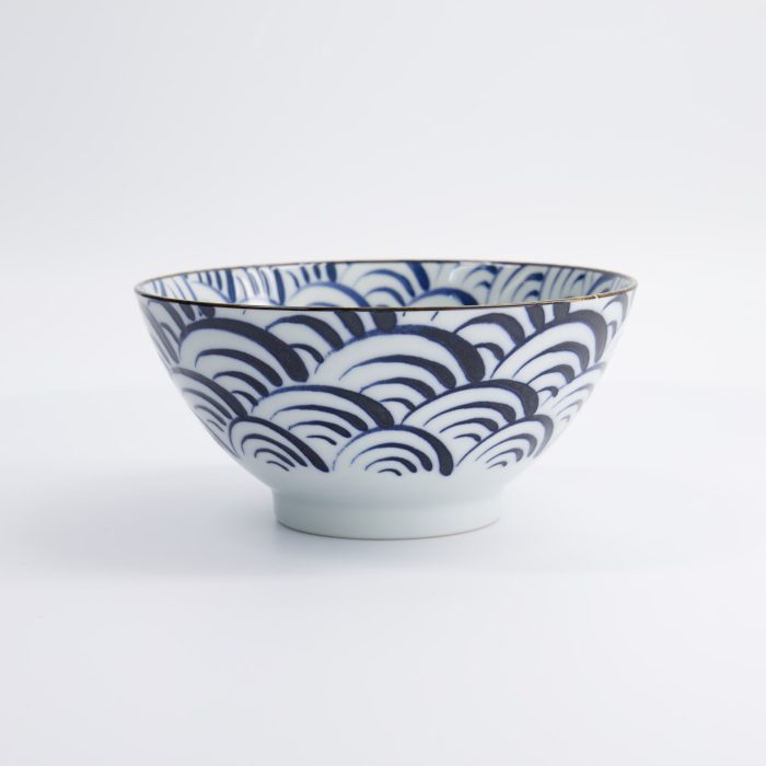 Tokyo Design Studio - Natsu - Nami - Bol - Bleu/Blanc - 17.8x9.5cm – Image 3