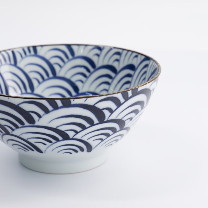 Tokyo Design Studio - Natsu - Nami - Bol - Bleu/Blanc - 17.8x9.5cm – Image 4
