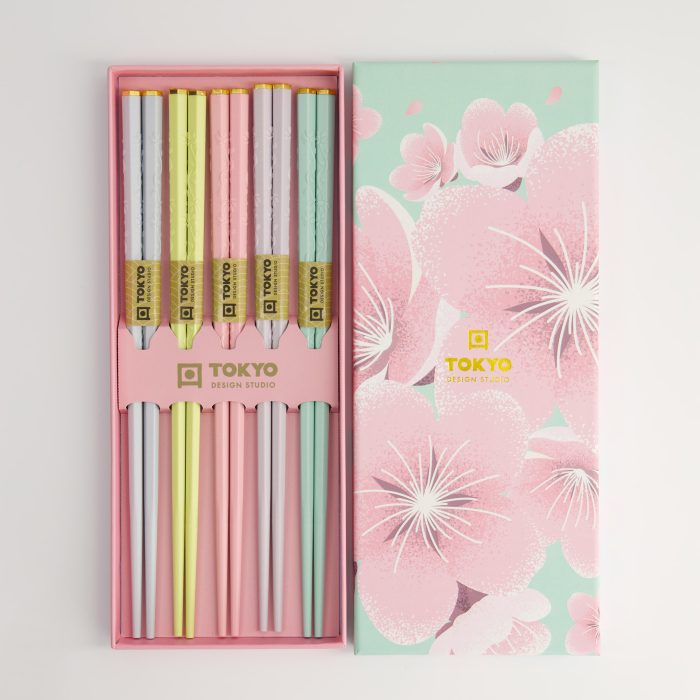 Tokyo Design Studio - Baguettes - Coffret Cadeau/5 - Sakura Rose – Image 2