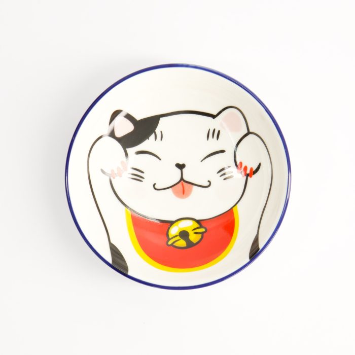 Tokyo Design Studio - Kawaii - Chat Porte-Bonheur - Assiette à Sauce - Blanc - 9x2,5cm – Image 2